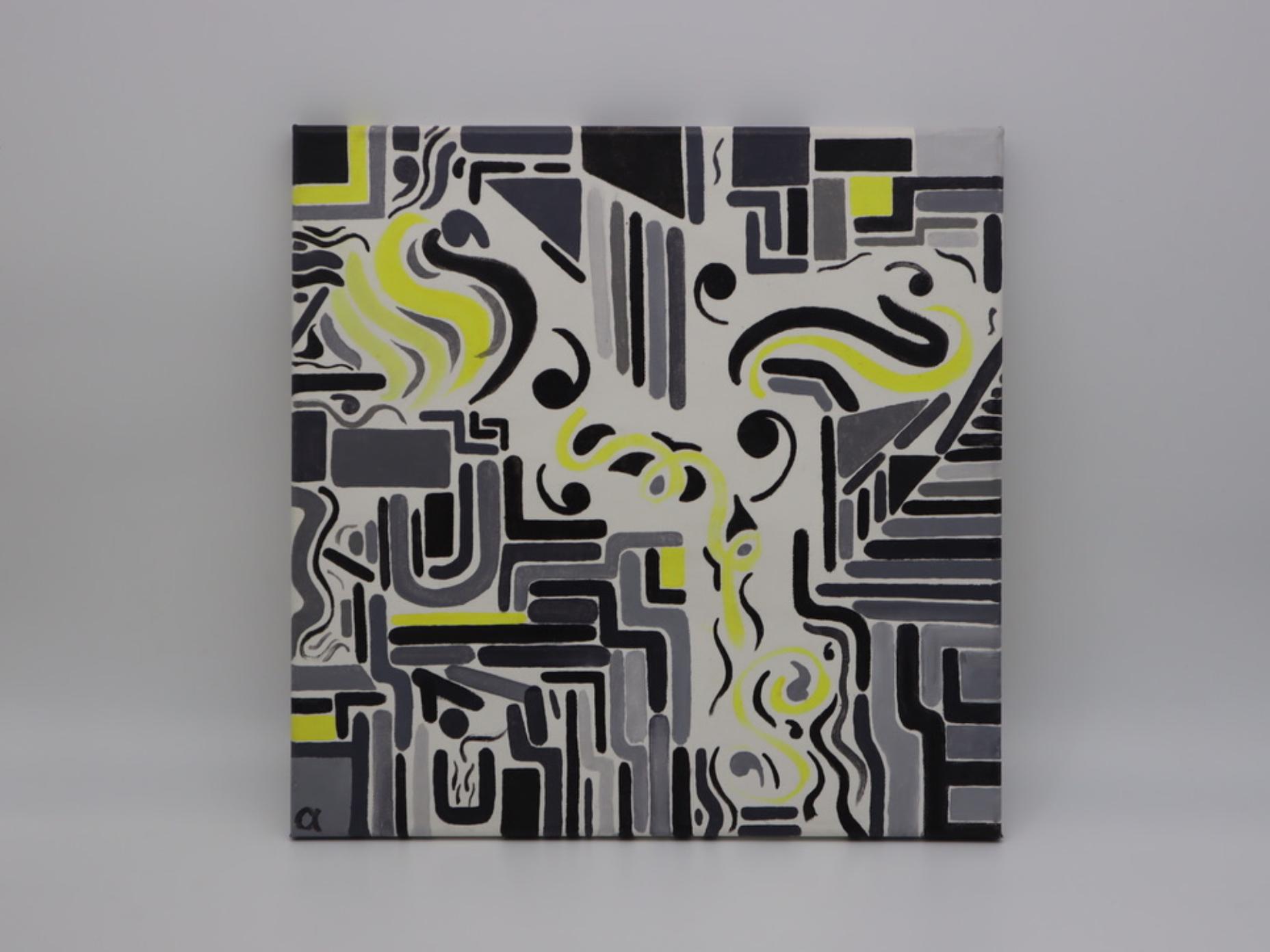 Cascade gris/jaune